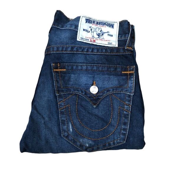 True Religion Jeans Size 30 SLIM Blue - Picture 1 of 8